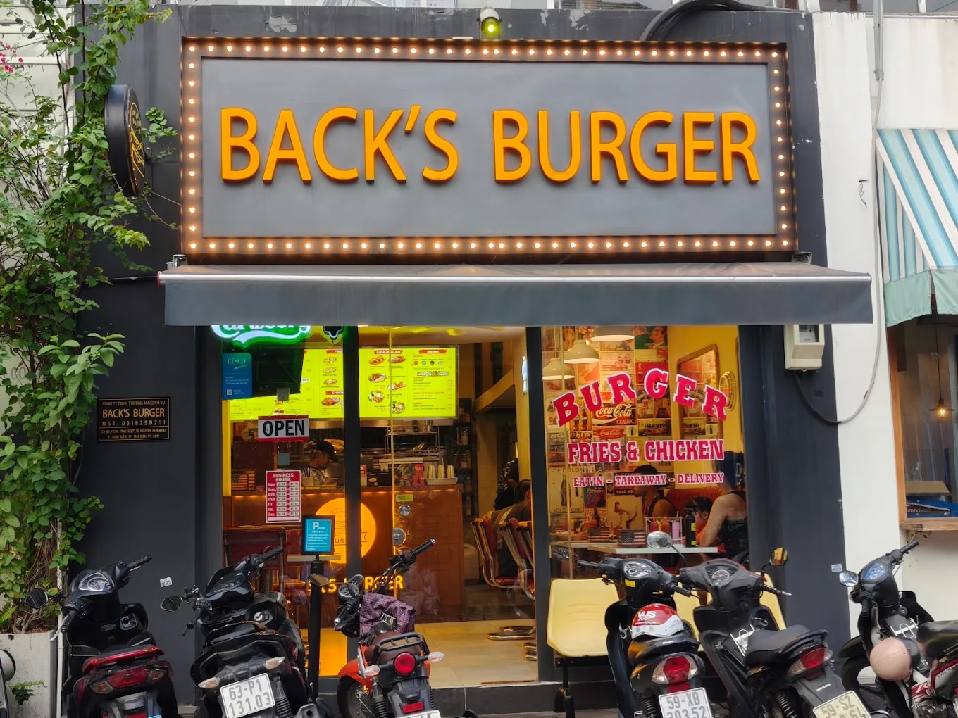 Though not very spacious, Back's Burger offers a warm and cozy atmosphere